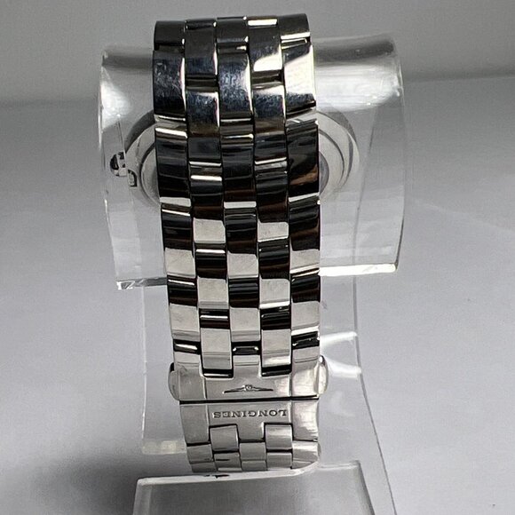 Longines Stainless Steel Silver Tone 37mm Automatic Men’s Date Watch On Bracelet - Picture 6 of 11